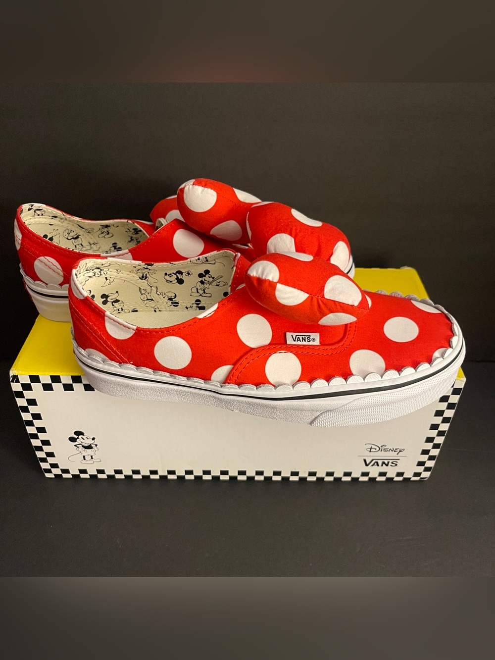 Vans X Disney Minnie Polka Dot Slip-On Shoes